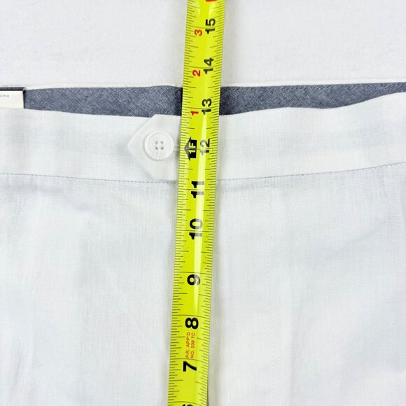 Stafford Men's Flat Front Classic Side Buckle Lined Blend White Pants 42x30 NWT - Picture 9 of 11